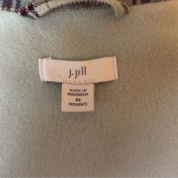 J Jill Brushed Flannel Puffer Vest 4X - Picture 9 of 10